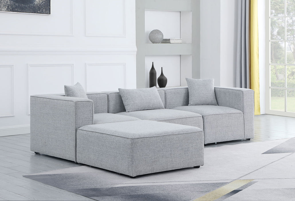 Cube - Linen 4 Piece Modular Sectional With Chaise - Simple Home Plus