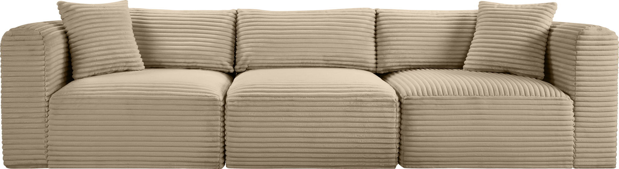 Shaggy - Fabric 3 Seat Modular Sofa - Simple Home Plus