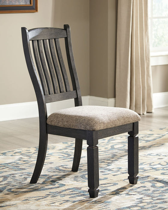 Tyler Creek - Black / Grayish Brown - Dining UPH Side Chair (Set of 2) - Slatback - Simple Home Plus
