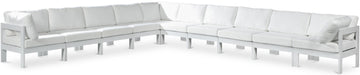 Nizuc - Outdoor Patio 10 Piece Modular Sectional With White Frame - Simple Home Plus