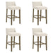 Fauna - Modern Transitional Wood Bar Height Kitchen Bar Stool - Simple Home Plus
