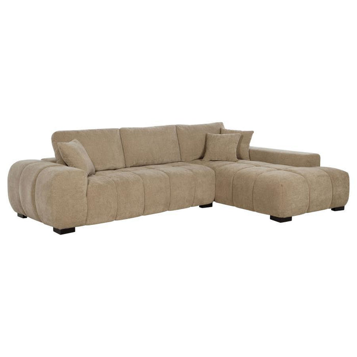 Octavia - Upholstered Sectional Chaise Sofa - Simple Home Plus