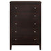 Carlton - 5-Drawer Bedroom Chest - Cappuccino - Simple Home Plus