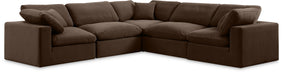 Comfy - 5 Piece Velvet Modular Corner Sectional - Simple Home Plus