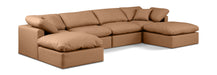 Indulge - Faux Leather 6 Piece Modular Double Chaise Sectional - Simple Home Plus