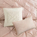 Laurel - Queen Pieced Pleated 7 Piece Tufted Comforter Set - Blush - Simple Home Plus
