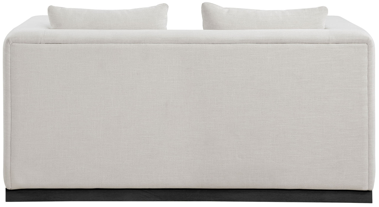 Alfie - Linen Textured Fabic Loveseat - Simple Home Plus