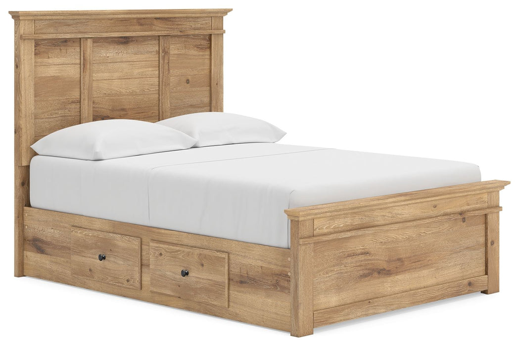 Makidern - Panel Storage Bed With 2 Under Bed Storage Units - Simple Home Plus