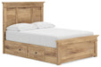 Makidern - Panel Storage Bed With 2 Under Bed Storage Units - Simple Home Plus