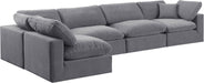 Comfy - 5 Piece Velvet Modular Sectional - Simple Home Plus