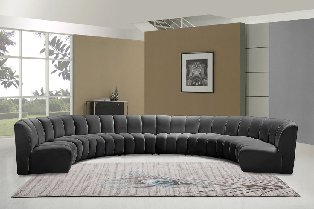 Infinity - 8 Piece Velvet Modular Sectional - Simple Home Plus