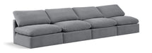 Indulge - Velvet 4 Seat Modular Armless Sofa - Simple Home Plus