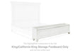 Kanwyn - King/Cal King Storage Ftbd - Whitewash - Simple Home Plus