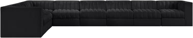 Rummi - Velvet Performance Fabric Upholstered 8 Piece Modular Sectional (With 3 Corner Chairs) - Simple Home Plus