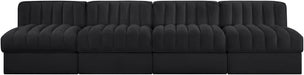 Rummi - Armless Velvet Performance Fabric Upholstered 4 Piece Modular Sofa - Simple Home Plus