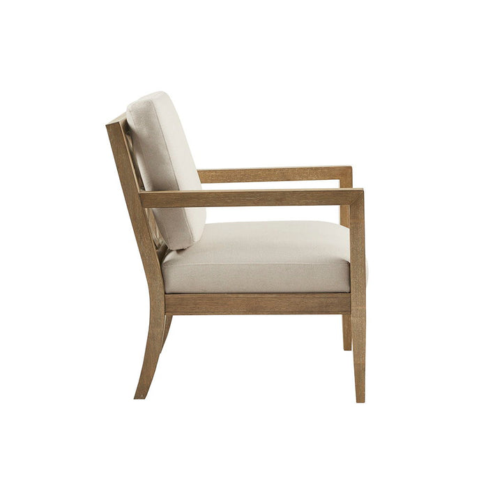 Tage - Upholstered Accent Armchair - Ivory - Simple Home Plus