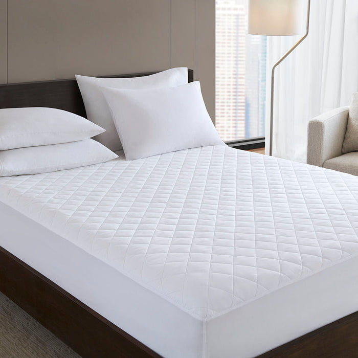 Microfiber Essential Waterproof - King Waterproof Mattress Pad - White - Simple Home Plus