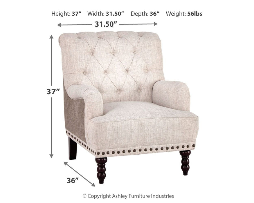 Tartonelle - Ivory / Taupe - Accent Chair - Simple Home Plus