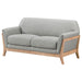 Vaughn - Fabric Upholstered Flared Arm Loveseat - Gray - Simple Home Plus