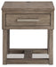 Loyaska - Grayish Brown - Rectangular End Table - Simple Home Plus
