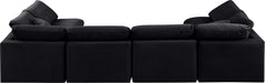 Indulge - Velvet 6 Piece Modular U-Shaped Sectional - Simple Home Plus