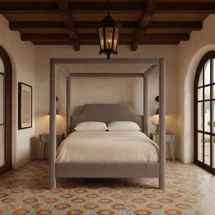 Dawson - Velvet Upholstered Bed - Simple Home Plus