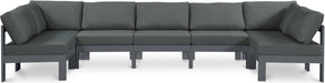 Nizuc - Outdoor Patio 7 Piece Modular Sectional With Gray Frame - Simple Home Plus