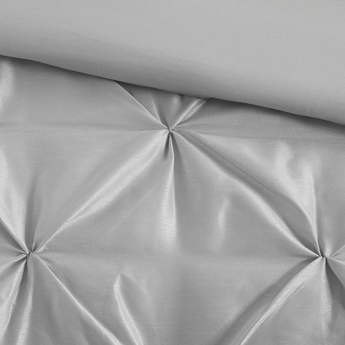 Laurel - King 7 Piece Tufted Comforter Set - Gray - Simple Home Plus