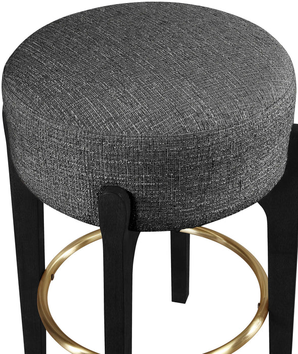 Torino - Backless Counter Stool With Brushed Black Base (Set of 2) - Simple Home Plus