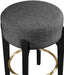 Torino - Backless Counter Stool With Brushed Black Base (Set of 2) - Simple Home Plus