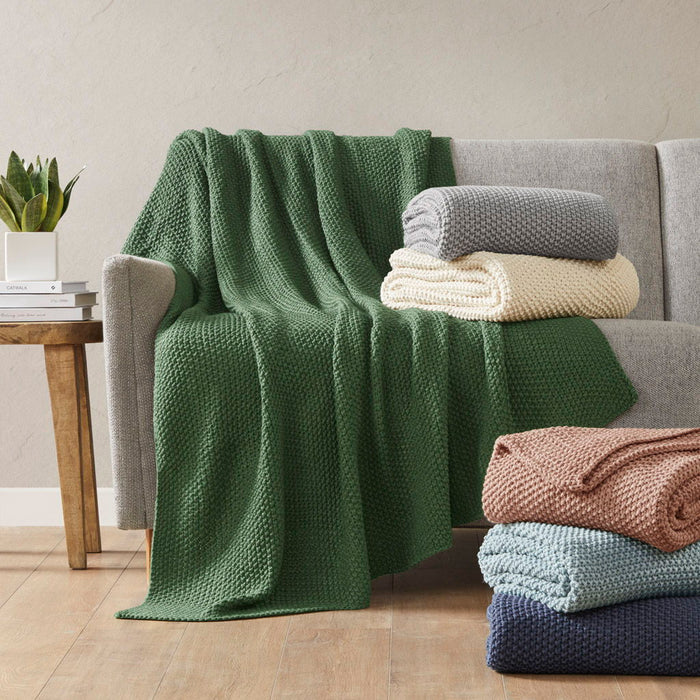 Bree Knit - Knit Throw - Ivory - Simple Home Plus