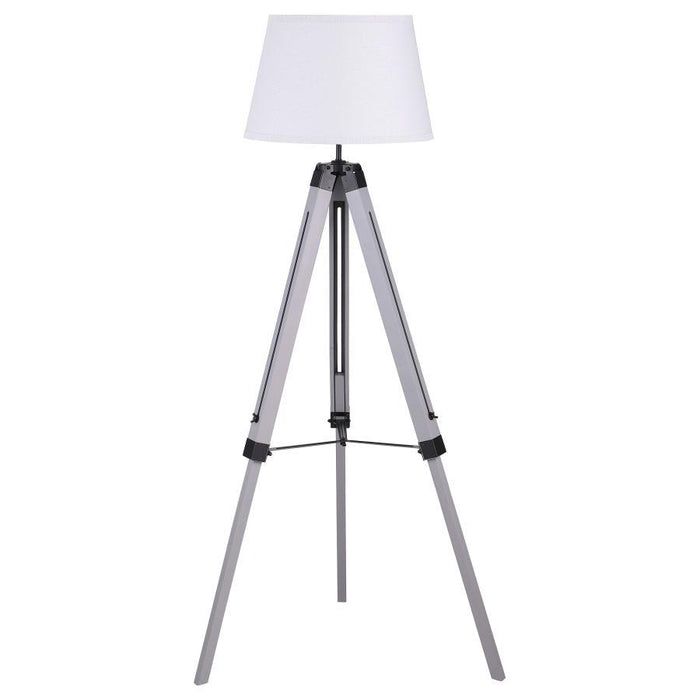 Dayton - Empire Shade Metal Tripod Floor Lamp - Gray - Simple Home Plus