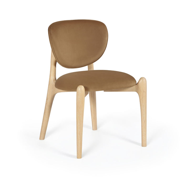 Velora - Upholstered Dining Chair (Set of 2) - Saddle / Natural - Simple Home Plus