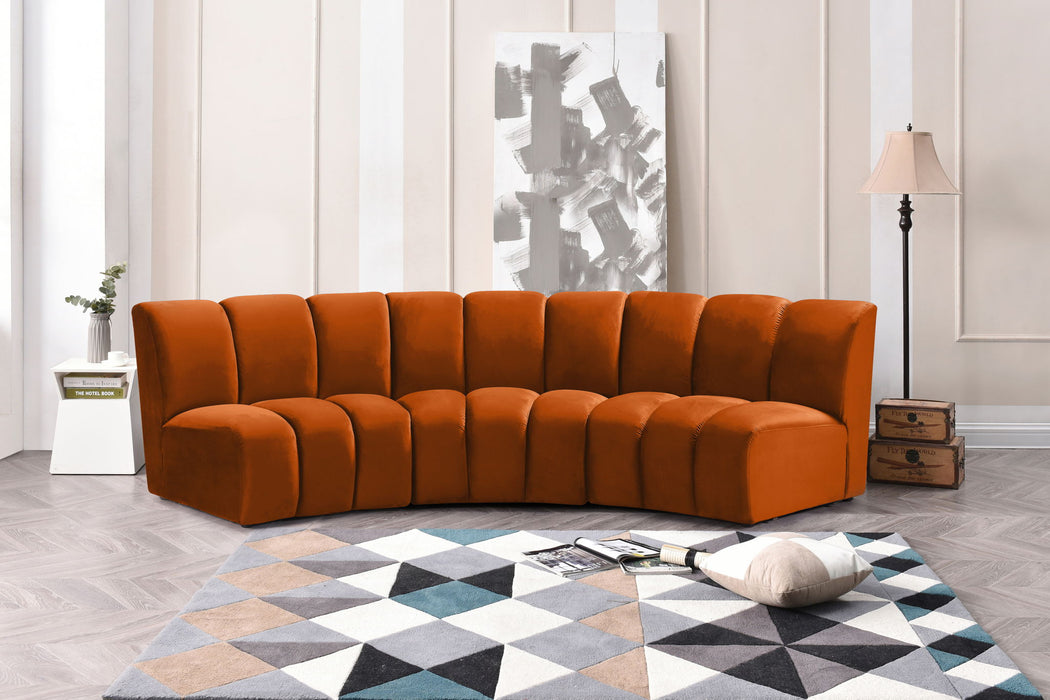 Infinity - 3 Piece Velvet Modular Sectional - Simple Home Plus