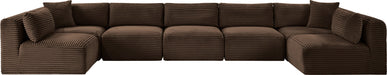 Shaggy - 7 Piece Modular U-Shaped Armless Sectional - Simple Home Plus