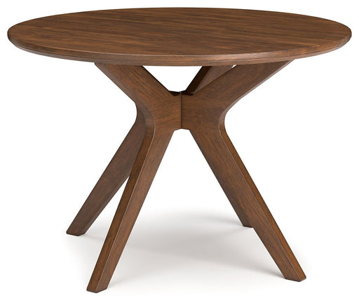 Lyncott - Brown - Round Dining Room Table - Simple Home Plus
