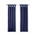 Emilia - 84" Twist Tab Lined Window Curtain - Navy - Simple Home Plus