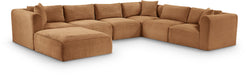 Shaggy - Fabric 7 Piece Modular U-Shaped Sectional With Ottoman - Simple Home Plus