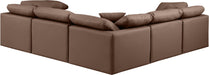 Indulge - Faux Leather 5 Piece Modular Corner Sectional - Simple Home Plus