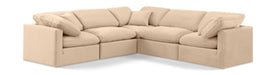 Indulge - Velvet 5 Piece Modular Corner Sectional - Simple Home Plus
