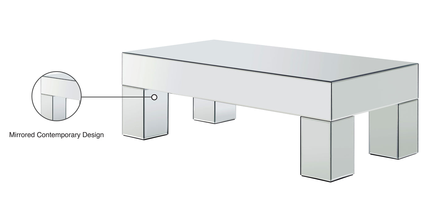 Lainy - Coffee Table - Pearl Silver - Simple Home Plus