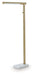 Santiford - Metal Floor Lamp - Gold Finish / White - Simple Home Plus