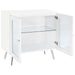Nieta - 2 Door Engineered Wood Accent Cabinet - White High Gloss - Simple Home Plus