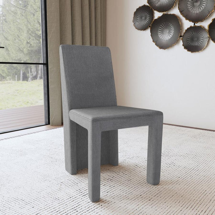Tordera - Velvet Upholstered Dining Side Chair (Set of 2) - Gray - Simple Home Plus