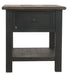 Tyler Creek - Grayish Brown / Black - Rectangular End Table - Simple Home Plus