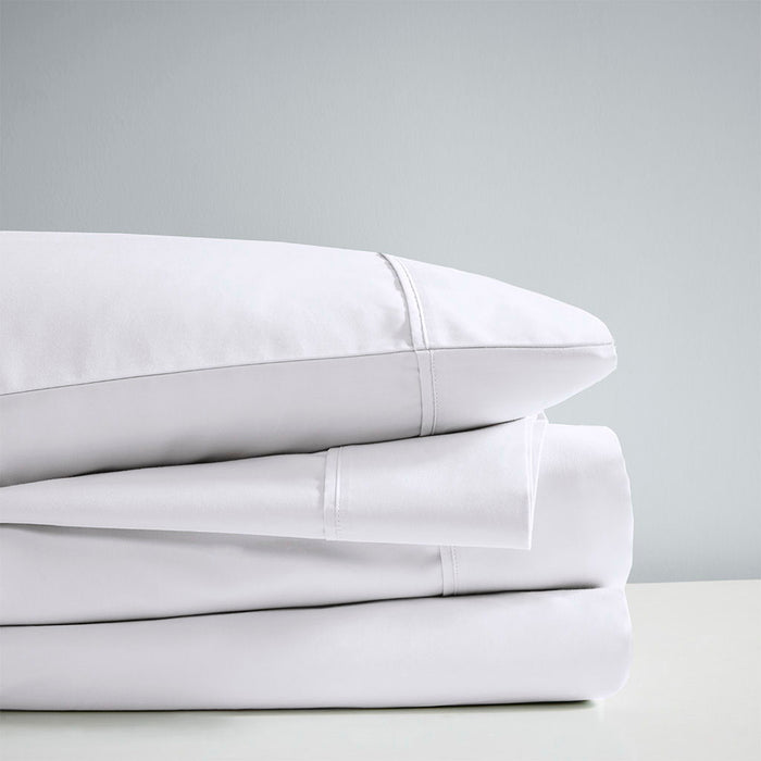 1000 Thread Count - HeiQ Smart Temperature Cotton Blend 4 Piece Full Sheet Set - White - Simple Home Plus