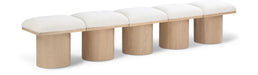 Pavilion - 5 Piece Modular Bench With Natural Base - Simple Home Plus