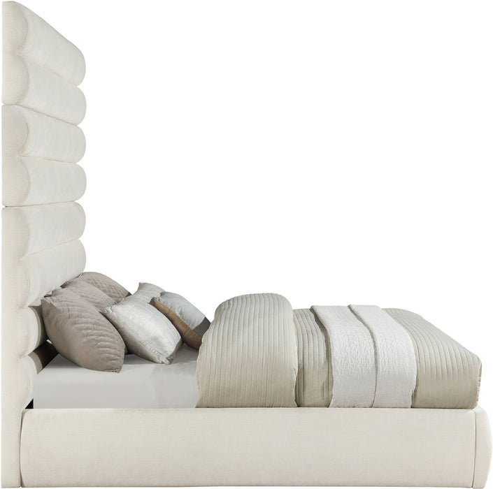 Adam - Chenille Fabric Bed With 89" Headboard - Simple Home Plus