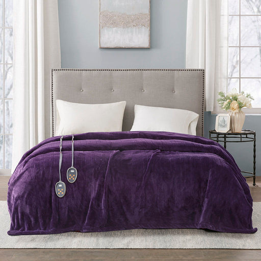 Heated Plush - Blanket - Purple - Simple Home Plus