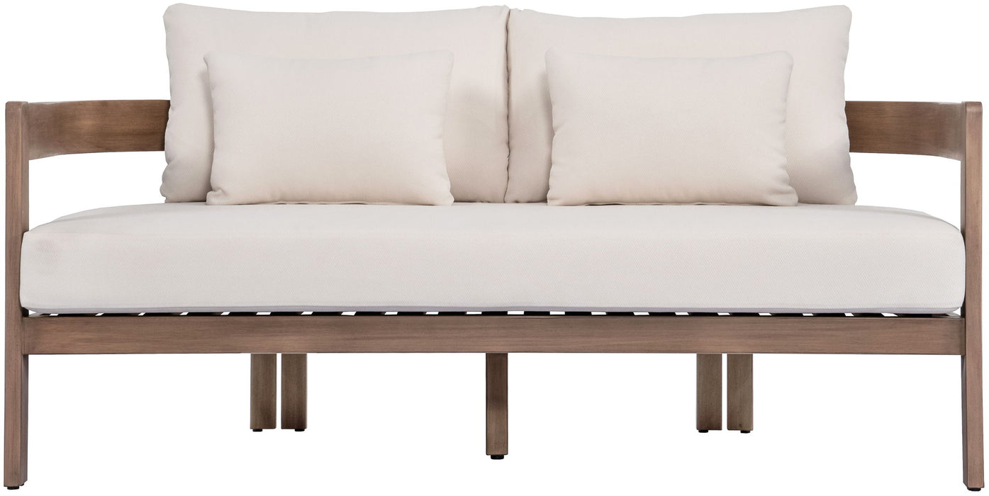 Newport - Water Resistant Fabric 65" Upholstered Outdoor Patio Loveseat - Simple Home Plus